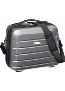 Check.In Beautycase "London 2.0", silber, ABS, Taschen, Kosmetiktasche, zum Aufstecken, Reisetasche, mit Schulterriemen