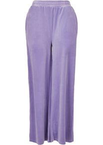 Urban Classics Damen Stoffhose "Urban Classics Damen", lila, Gr. M, unifarben, 93% Polyester, 7% Elasthan, Hosen