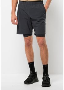 Jack Wolfskin Herren Bikerhose "BIKE COMMUTE SHORTS M", grau, Gr. XXXL, OBERSTOFF: 89% POLYESTER, 11% ELASTHAN; Futter: 100% POLYESTER, Hosen