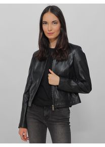 JCC Damen Lederjacke "31023630", schwarz, Gr. 44, Obermaterial: 100% Lammleder; Futter: 100% Polyester, Jacken