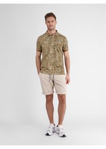 Lerros Herren Poloshirt "Lerros Herren Poloshirt, floral bedruckt", beige, Gr. S, 100% Baumwolle, Shirts