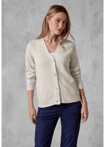 Cecil Damen Cardigan, beige, casual, Gr. XXL, unifarben, Stoff, 33% Polyester, 31% Polyacryl, 24% Baumwolle, 12% Nylon, Strickjacken, mit V-Ausschnitt
