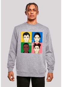 F4NT4STIC Herren Sweatshirt "Sex Education Blur Cover Netflix TV Series", grau, casual, Gr. XL, Obermaterial: 50% Baumwolle, 50% Polyester,