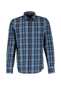 Lerros Herren Karohemd "Lerros Karohemd in Twillqualität, weich gewaschen", blau, Gr. S, 100% Baumwolle, Hemden