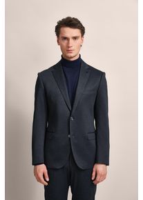Bugatti Herren Anzugsakko, blau, elegant, Gr. 102, unifarben, 85% Polyester, 11% Viskose, 4% Elasthan, Sakkos, mit Brusttasche