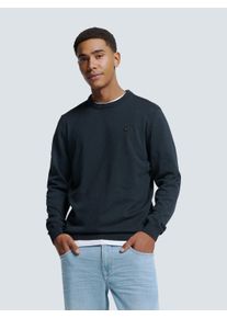NO EXCESS Herren Rundhalspullover "NO EXCESS Zweifarbiger Pullover von Timeless Basics", blau, Gr. XXXL, 34% Cotton, 34% Viscose, 32% Polyester,