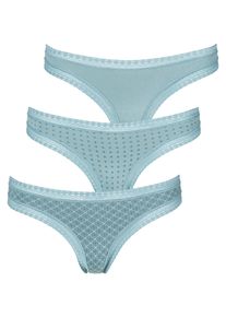 Lascana Damen String, Gr. 32, grün, Jersey, Obermaterial: 95% Baumwolle, 5% Elasthan. Spitze: 90% Polyamid, 10% Elasthan, bedruckt, unifarben,