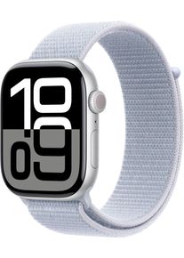 Apple Smartwatch "Watch Series 10 Aluminium", 46mm, Cellular, One-Size, Sport Loop, silber, Smartwatches