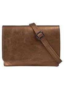 Umhängetasche CLUTY Gr. B/H/T: 23cm x 18cm x 4cm onesize, braun (cognac) Damen Taschen echt Leder, Made in Italy