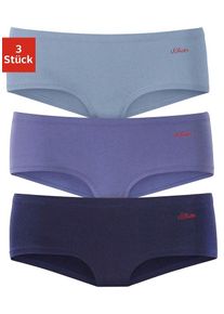 s.Oliver Damen Hipster, Gr. 32, blau, Jersey, Obermaterial: 90% Baumwolle, 10% Elasthan (LYCRA), unifarben, Unterhosen, aus elastischer