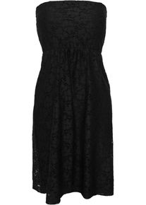 Urban Classics Damen Shirtkleid "Urban Classics Damen Ladies Laces Dress", schwarz, klassisch, Gr. L, unifarben, 94% Polyamid, 6% Elasthan, Kleider