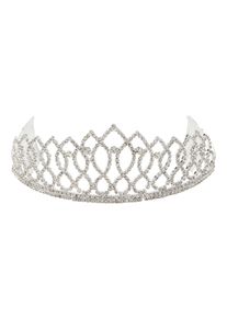 Family Trends Damen Schmuckset "Festliches Hochzeits Diadem Krone Haarschmuck", silber, Edelstahl, Glas, Metall, Schmuck-Sets, Brautschmuck