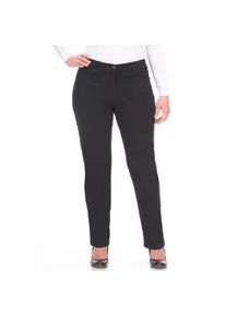 Straight-Jeans KjBRAND "Babsie" Gr. 52 (26), K-Gr, schwarz Damen Jeans mit Stretch