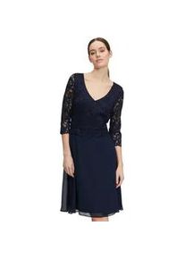 Cocktailkleid Vera Mont "Vera Mont mit Spitze" Gr. 48, Normalgrößen, blau (night sky) Damen Kleider Spitze