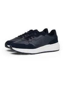 Keilsneaker Tommy Hilfiger "FASTON LTH MIX" Gr. 41, blau (dunkelblau) Herren Schuhe Freizeitschuh, Schnürschuh, Halbschuh mit gepolstertem Schaftrand