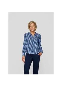 Print-Shirt Rabe "Rabe Das Jersey Shirt mit geometrischem Muster" Gr. 50, blau (dunkelblau) Damen Shirts