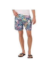 Shorts TRIGEMA "TRIGEMA Bade-/Freizeitshorts mit Druckmotiv" Gr. XXL, US-Größen, weiß Herren Hosen