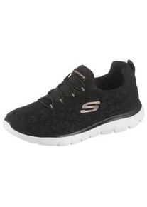 Slip-On Sneaker Skechers "Summits" Gr. 42, schwarz Damen Schuhe Slipper, Freizeitschuh, Komfortschuh mit Memory Foam