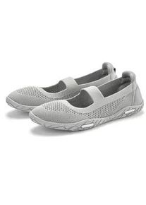 Sneaker Ballerinas Lascana Gr. 38, grau (hellgrau) Damen Schuhe Freizeitschuh, Slipper, Halbschuh, Slip On Sneaker superleicht VEGAN