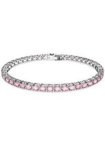 Tennisarmband Swarovski "Matrix, 5648934, 5693927, 5648936, 5657665, 5648927, 5648930, 5657657" Armbänder Gr. S, Metall, rosa (metallfarben-rosa + rosa) Damen mit Swarovski Zirkonia (synth.)