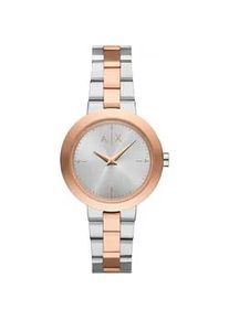 Giorgio Armani Quarzuhr ARMANI EXCHANGE Armbanduhren rosegold (silberfarben, roségoldfarben) Damen Armbanduhr, Damenuhr, Edelstahlarmband, analog, Glassteine