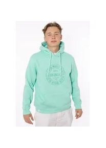 Hoodie Zwillingsherz ""Heimat 2014" Herren" Gr. XL, grün (mint) Herren Sweatshirts mit Fronttaschen und Kordel