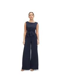 Overall Vera Mont "Vera Mont Jumpsuit mit weitem Bein" Gr. 36, Normalgrößen, blau (night sky) Damen Overalls Bunddetail