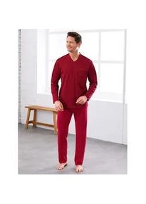 WITT Schlafanzug WÄSCHEPUR Gr. 48/50, rot (kirsche-bedruckt) Herren Homewear-Sets