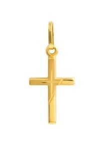 Kreuz-Anhänger Firetti "Schmuck Geschenk Gold 333 Halsschmuck Anhänger für Halskette Kreuz" Schmuckanhänger Gr. Gelbgold 333, 0,25 g, goldfarben (gelbgoldfarben) Damen