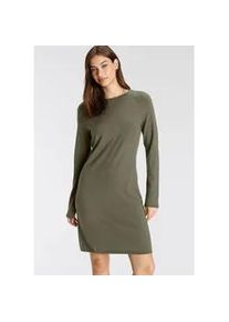 Strickkleid Tamaris, Damen, Gr. 44, N-Gr, gr&uuml;n (khaki melange), Feinstrick, Obermaterial: 50% Viskose, 28% Polyester, 22% Polyamid, Basic, figurumspielend ca. Mitte Oberschenkel, Rundhals, Raglan&auml;rmel, Kleider Strickkleid, l&auml;ssiges Mini-Kleid aus Viskosemischung