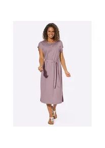 Jerseykleid Classic Basics "Jersey-Kleid" Gr. 42, Normalgrößen, lila (mauve) Damen Kleider