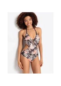 Monokini Buffalo Gr. 34, N-Gr, bunt (braun-apricot) Damen Badeanzüge im Animal-Design