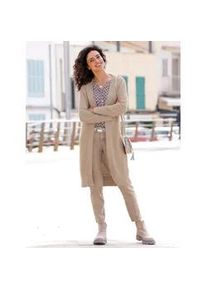 Strickjacke Inspirationen Gr. 42, beige (sesam) Damen Strickjacken