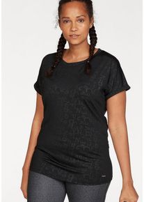 Venice Beach Große Größen Funktionsshirt Gr. 44 schwarz bedruckt für Damen