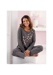 WITT Schlafanzug WÄSCHEPUR Gr. 36/38, grau (anthrazit) Damen Homewear-Sets