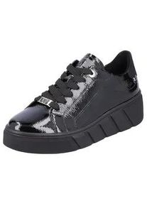 Plateausneaker Rieker EVOLUTION Gr. 38, schwarz Damen Schuhe Freizeitschuh, Halbschuh, Schnürschuh mit modischer Plateausohle