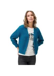 Strickjacke Zero "Zero kurz Grobstrick" Gr. L, blau (new seaport) Damen Strickjacken Plainohne Details