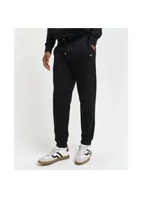 Sweathose Gant "REG SHIELD SWEATPANTS" Gr. 5XL, N-Gr, schwarz Herren Hosen mit Logostickerei unterhalb des Bunds