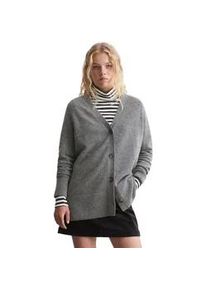 Marc O'Polo Cardigan MARC O'POLO DENIM Gr. S, grau (schwarz shadow melange) Damen Strickjacken