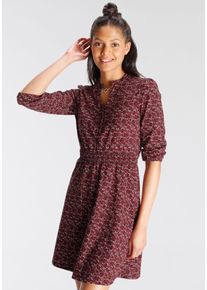 AJC Jerseykleid, ausgestellt, aus Single Jersey, mit V-Ausschnitt, 3/4-Ärmel