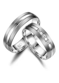 Trauring MARRYA "Titan Ringe Trauringe Eheringe Partnerringe" Fingerringe Gr. 52, Titan, silberfarben (damen ring, silber) Damen