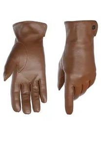 Lederhandschuhe Pearlwood "Pam" Gr. 7, braun (cognac) Damen Handschuhe Glattlederhandschuh, Seitenschlitz