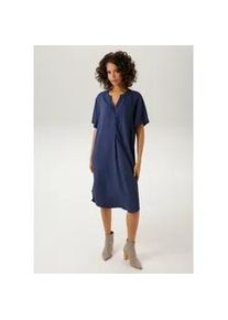 Blusenkleid Aniston CASUAL Gr. 44, N-Gr, blau (marine) Damen Kleider in trendigen Farben