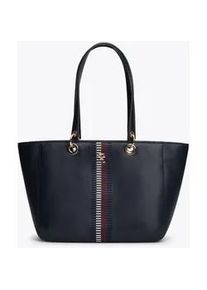 Shopper Tommy Hilfiger "Women TH CHIC TOTE CORP Tote" Gr. B/H/T: 40cm x 22,5cm x 14cm, blau (space blau) Damen Taschen Tasche