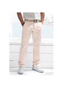 Chinohose John Devin "regular-fit, lange Oxford Hose" Gr. 32, Länge 34, beige Herren Hosen aus elastischer Baumwoll-Qualität