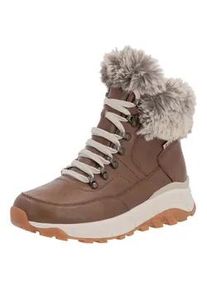 Winterboots Rieker EVOLUTION Gr. 38, braun (nussbraun) Damen Schuhe Hightop Sneaker, Schnürboots, Winterschuh mit Lammwollfutter