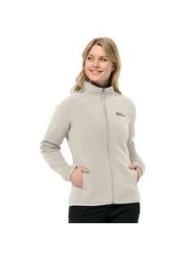 Fleecejacke Jack Wolfskin "MOONRISE FZ W" Gr. L (42/44), beige (seal) Damen Jacken mit kurzem Systemreißverschluss für Wanderungen