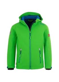 Softshelljacke Trollkids "KIDS TROLLFJORD JACKET" Gr. 128, grün (bright green) Kinder Jacken