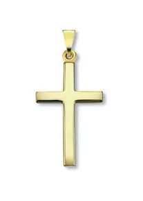 Ketten-Anhänger ONE ELEMENT "Kreuz Anhänger aus 333 Gelbgold" Schmuckanhänger Gr. Gelbgold 333, goldfarben (gold) Damen Gold Schmuck