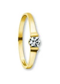 Goldring ONE ELEMENT "Zirkonia Ring aus 333 Gelbgold" Fingerringe Gr. 56, mit Zirkonia, Gelbgold 333, goldfarben (gold) Damen Gold Schmuck